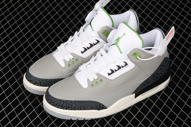All categories Air Jordan Jordan series basketball shoes Air Jordan 3 Air Jordan 3 Retro "Chlorophyll" AJ3 Joe 3 Chlorophyll Gray Green Manuscript 136064-006